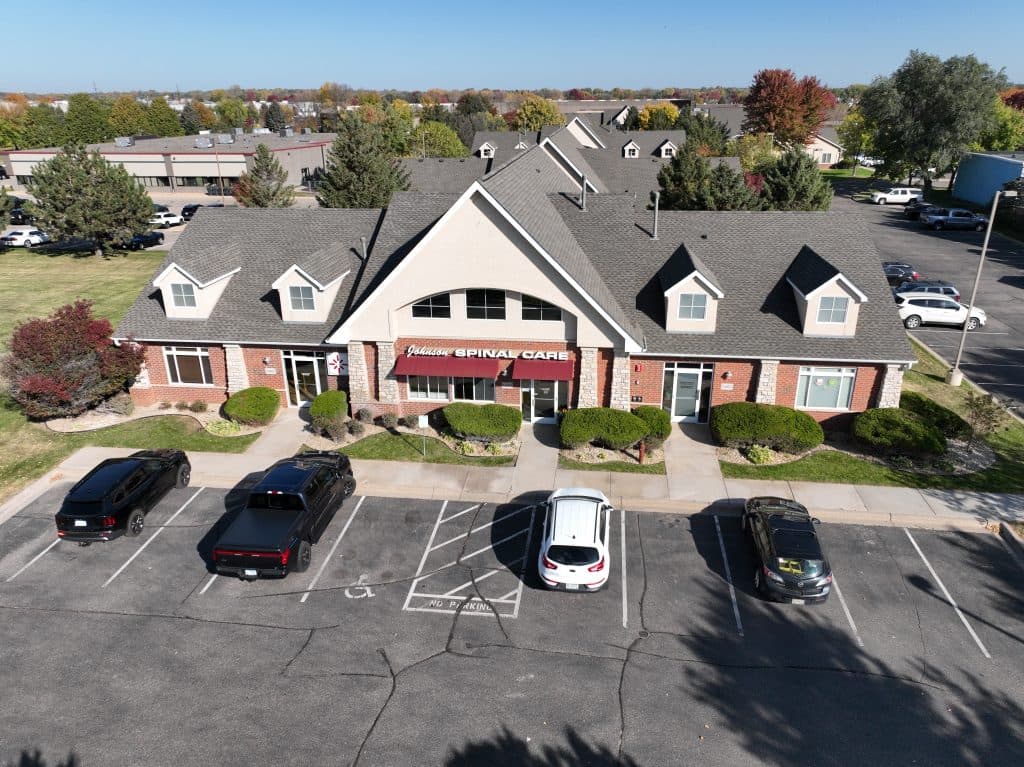 Johnson Spinal Care Apple Valley clinic from drone portrait